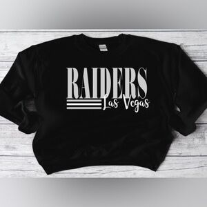 Raiders striped crewneck - black